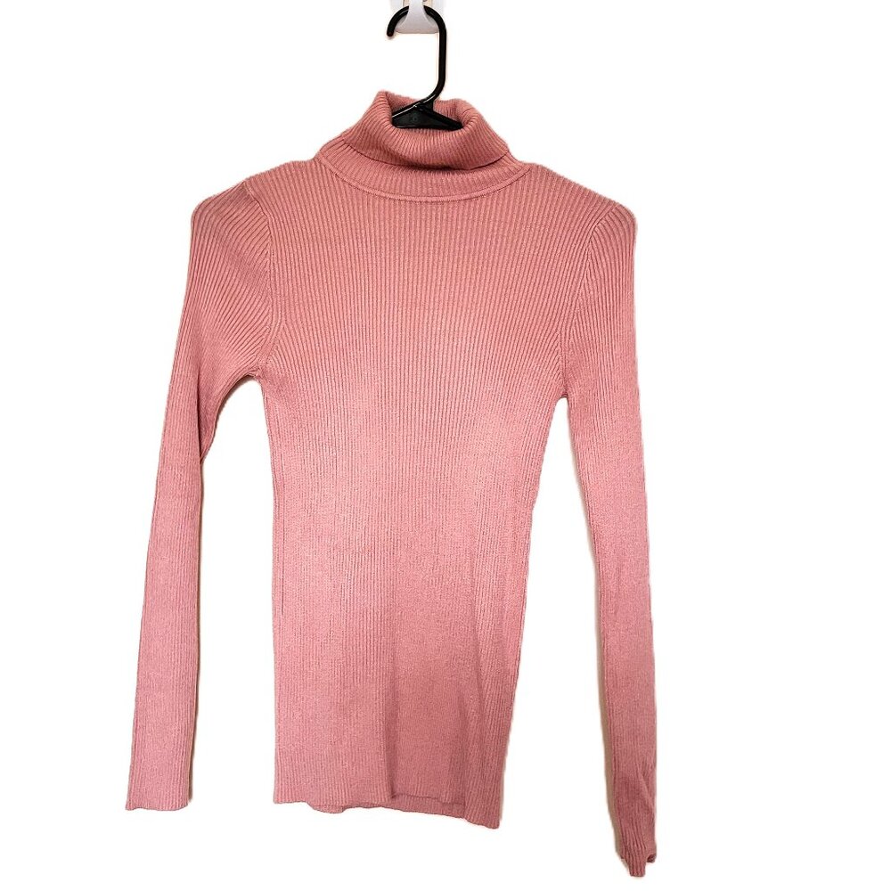 *NEW* STREETWEAR SOCIETY Women's Ribbed Pink Turtleneck Size Medium
